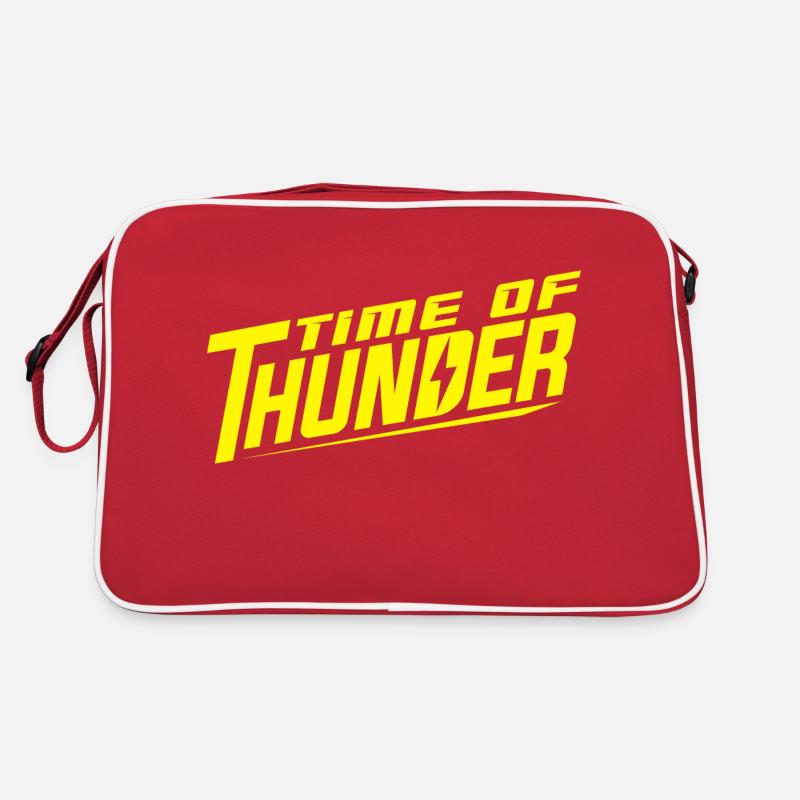 YELLOW POWER - Retro Tasche - Rot/Weiß