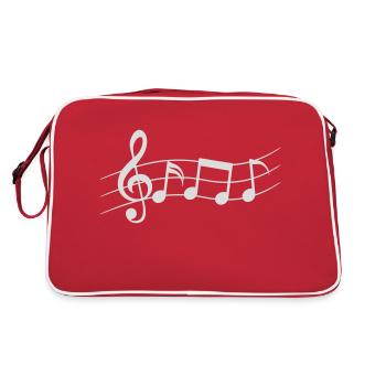 Voix Logo Symboles Musique - Sac Retro - rouge/blanc - Dos