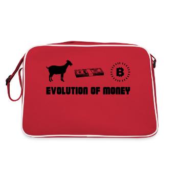 Bitcoin Trading Crypto Aktien - Retro Tasche - Rot/Weiß - Hinten