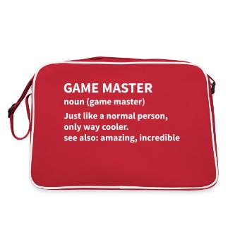 Boardgame Chess Backgammon Game Night - Retro Bag - red/white - Back