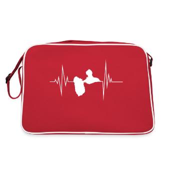 Belle idee cadeau carte de la guadeloupe 971 gwada - Sac Retro - rouge/blanc - Dos