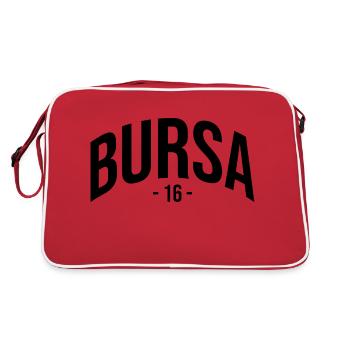 Bursa 16 Türkei Turkiye TR Geschenk Urlaub - Retro Tasche - Rot/Weiß - Hinten