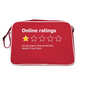 Online Ratings - Retro Bag - red/white - Back