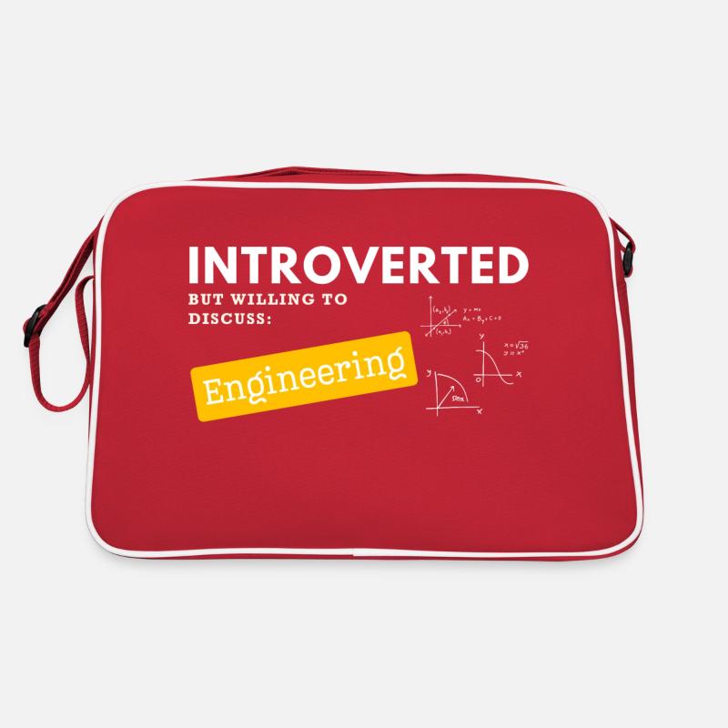 Introverted but willing to Discuss Engineering Retro Tasche