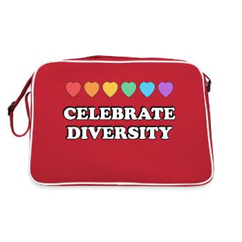 Célébrez la diversité Rainbow Hearts - Sac Retro - rouge/blanc - Dos