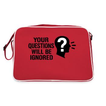 Vos questions seront ignorées - Sac Retro - rouge/blanc - Dos