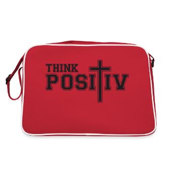 Think Positive - Retro Bag - red/white - Back