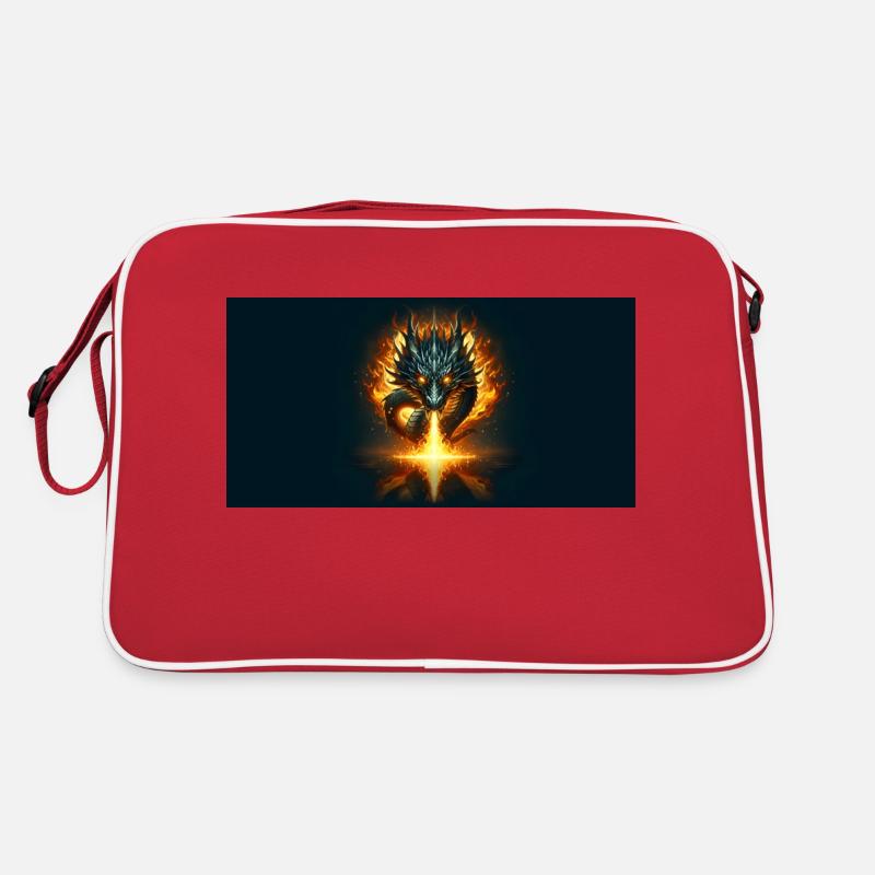Drachenflamme Retro Tasche
