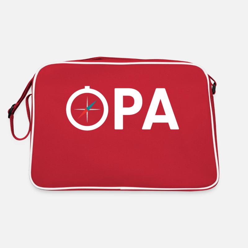 Opa Großvater Kompass Expedition Geschenkidee Retro Tasche