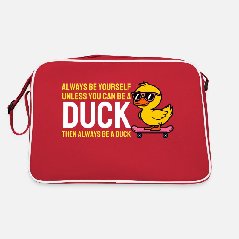 Sei immer du selbst, es sei denn, du kannst eine Ente sein Ente Retro Tasche