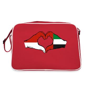 Monaco Drapeau des Émirats Arabes Unis - Sac Retro - rouge/blanc - Dos