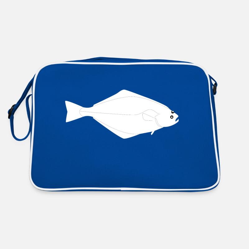 Heilbutt Vollformat weiß Retro Tasche