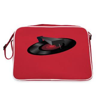 disque vinyle - Sac Retro - rouge/blanc - Dos