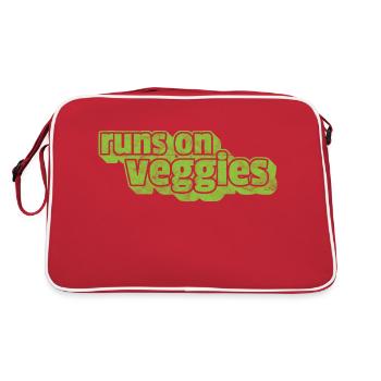 Légume Végétarien Végétalien Vintage I Cadeau - Sac Retro - rouge/blanc - Dos