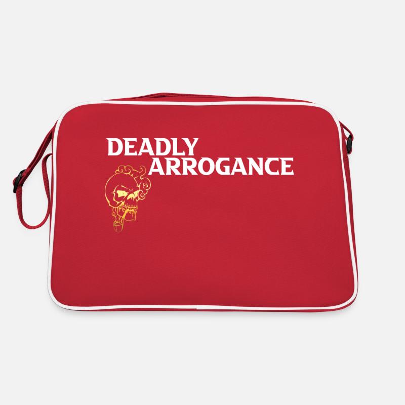 deadly arrogance skull Retro Bag