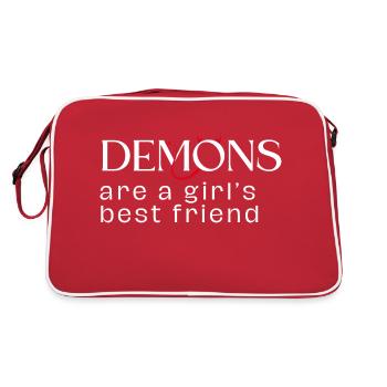 Les démons sont les meilleurs amis d’une fille - Sac Retro - rouge/blanc - Dos