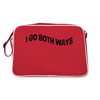 I Go Both Ways - Retro Tasche - Rot/Weiß - Hinten