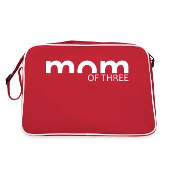 MOM of one - MAMAN - Sac Retro - rouge/blanc - Dos