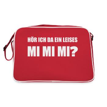 Hör ich da ein leises Mimimi? - Retro Tasche - Rot/Weiß - Hinten
