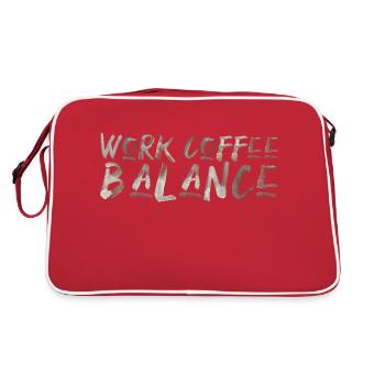 Work Coffee Balance dictament travail café anglais - Sac Retro - rouge/blanc - Dos