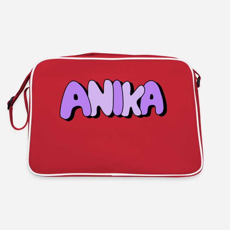 Anika - Retro Tasche - Rot/Weiß