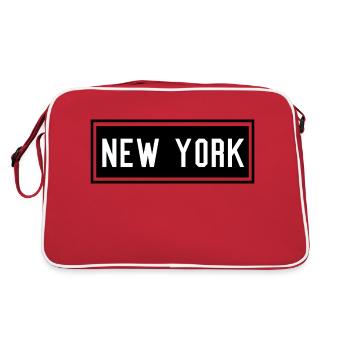 New York - Sac Retro - rouge/blanc - Dos