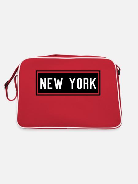 New York - Sac Retro - rouge/blanc - Dos