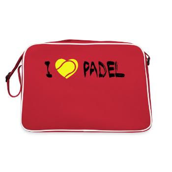 Padel - Gift for padel player - Retro Bag - red/white - Back