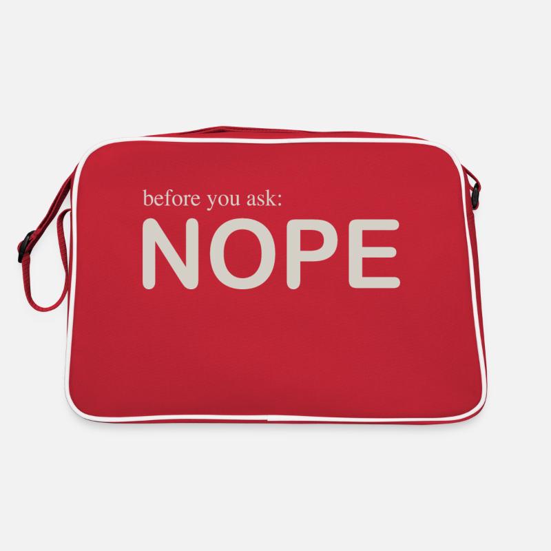 before you ask - Retro Tasche - Rot/Weiß