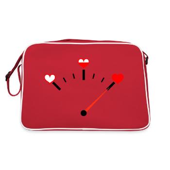 Baromètre d’amour Jauge de carburant Heart Love - Sac Retro - rouge/blanc - Dos