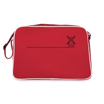 Icône de moulin à vent - Sac Retro - rouge/blanc - Dos