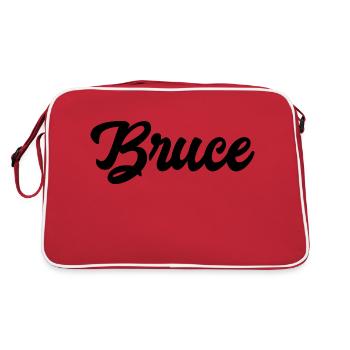 Bruce Custom Text Nom d’anniversaire - Sac Retro - rouge/blanc - Dos