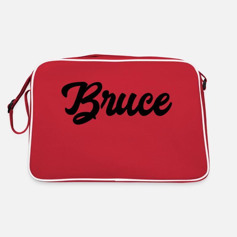Bruce benutzerdefinierte Text Geburtstagsname Retro Tasche