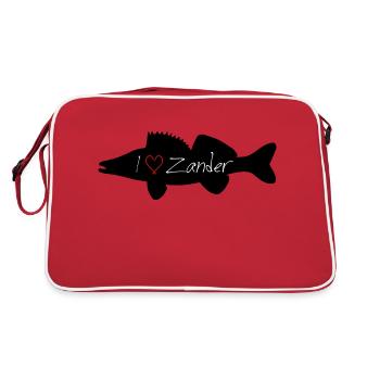 I Love Zander noir - Sac Retro - rouge/blanc - Dos