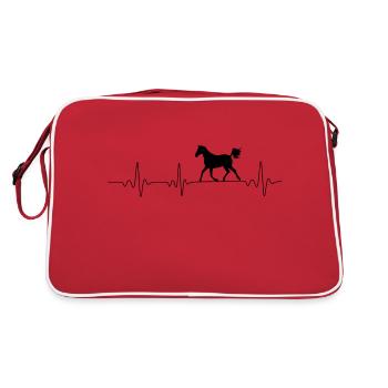 Heartbeat Cheval Herzschlag Pferd - Sac Retro - rouge/blanc - Dos