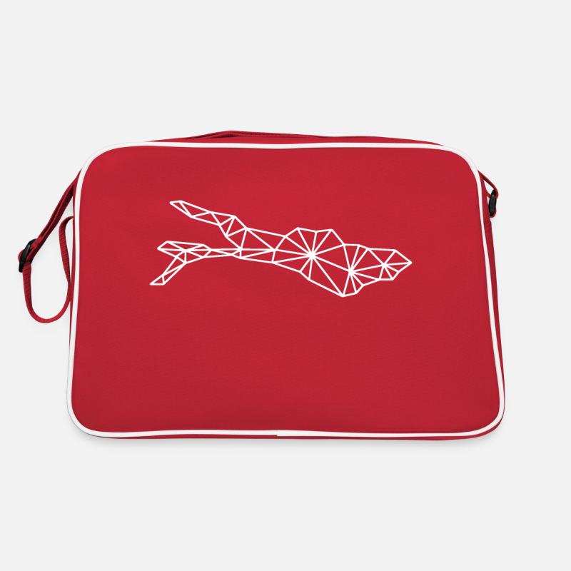 Bodensse | Polygonal I white Retro Tasche