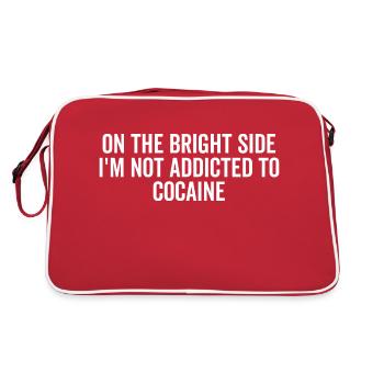 Du bon côté, je ne suis pas accro à la cocaïne - Sac Retro - rouge/blanc - Dos
