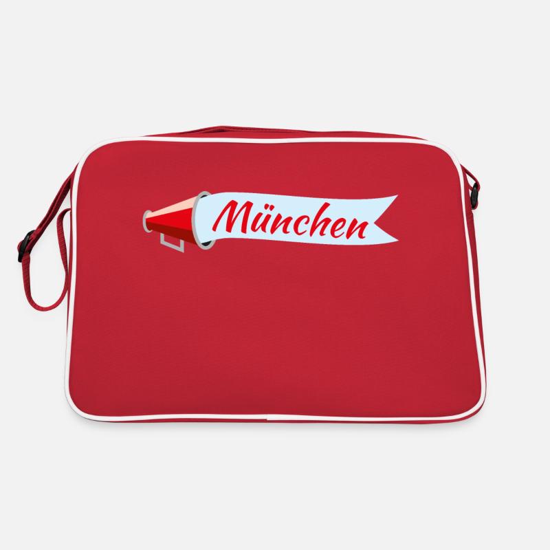 München - Retro Tasche - Rot/Weiß