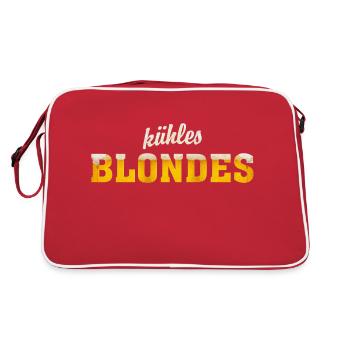 kühles Blondes - Retro Tasche - Rot/Weiß - Hinten