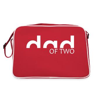 DAD of two - PAPA - Retro Bag - red/white - Back
