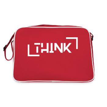THINK - Retro Tasche - Rot/Weiß - Hinten
