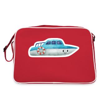 Boot - Retro Tasche - Rot/Weiß - Hinten