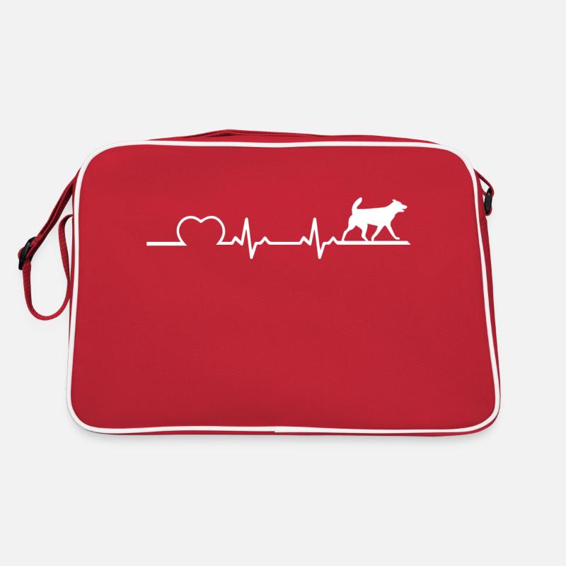 Chien chien - Sac Retro - rouge/blanc
