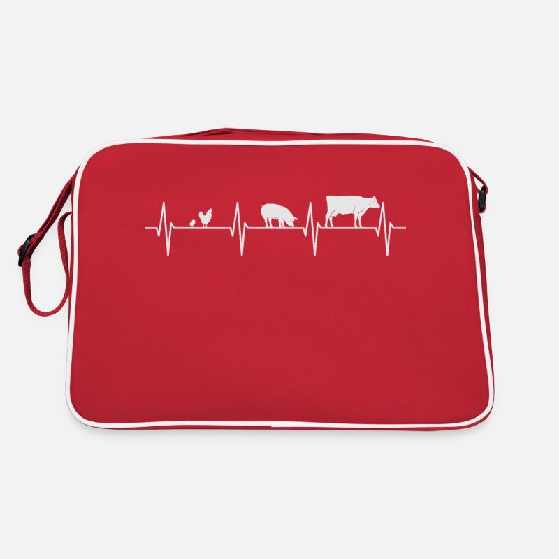 Bauernhof Herzschlag Retro Tasche