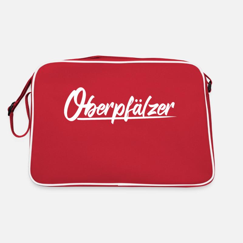 Cooles Oberpfälzer Motiv Shirt Pullover Spruch - Retro Tasche - Rot/Weiß