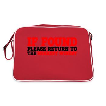 If Found Please Return To The Nearest Winery 4 - Retro Tasche - Rot/Weiß - Hinten