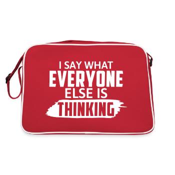 I Say What Everyone Else Is Thinking - Retro Bag - red/white - Back