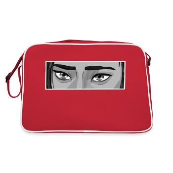 Cait Eyes BW - Retro Bag - red/white - Back