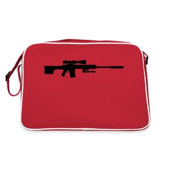 Scharfschütze sniper Gewehr - Retro Tasche - Rot/Weiß - Hinten