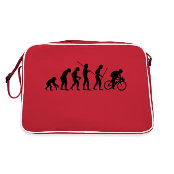 Biker evolution - Retro Tasche - Rot/Weiß - Hinten